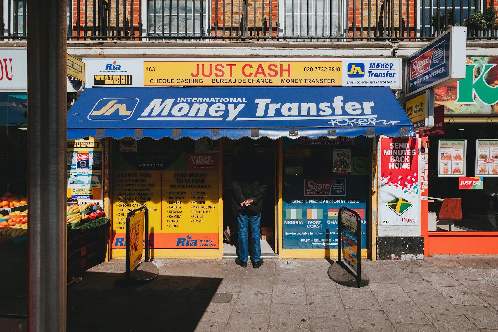 image of a storefront with an overhang banner labelled 