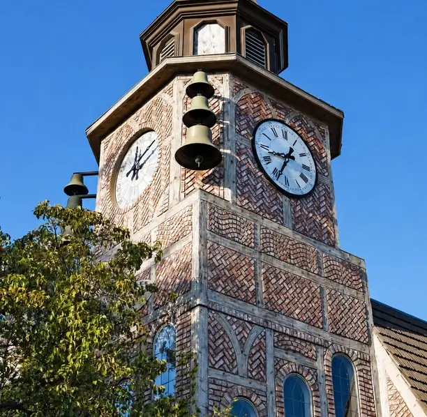 A Danish brick clock tower, representing the timely outsourced accounting services we provide in Solvang.
