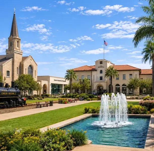 Downtown Santa Maria plaza and fountain, reflecting regional enterprises that rely on our fractional CFO services