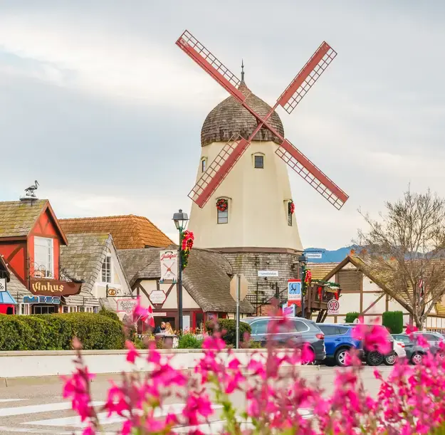 Danish windmill in Solvang, representing the local businesses supported by our financial services.